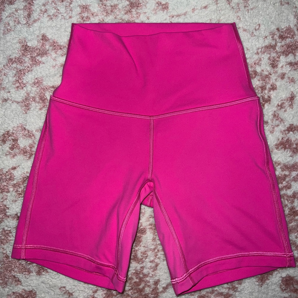 Lululemon hot pink biker shorts 6 inch
